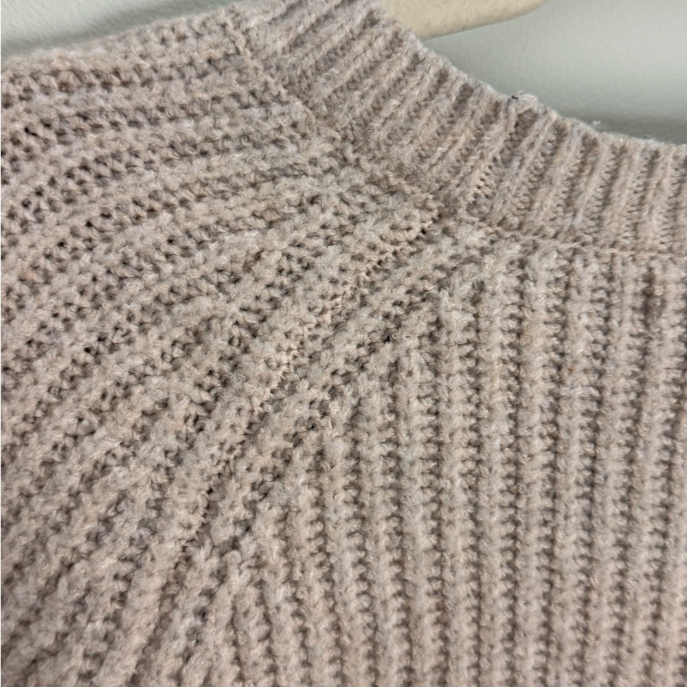 Pure Collection Cream Ribbed Crew Neck Sweater Size XL - Picture 5 of 8